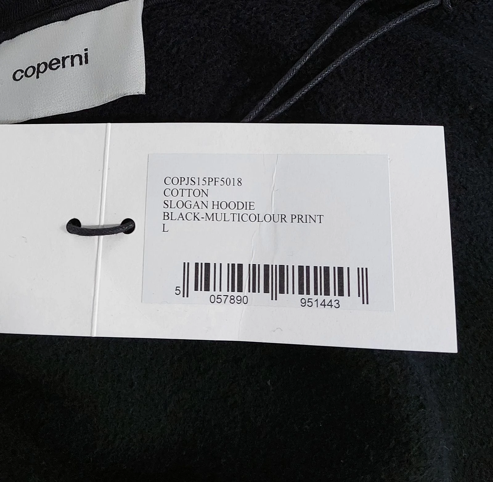 Sudadera con capucha Coperni con eslogan - negra L – photo 3